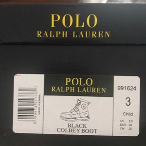 NEW Polo Ralph Lauren leather black Colbey boots